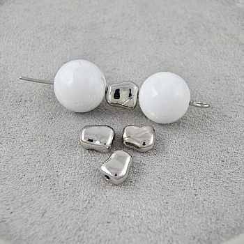 УЦЕНКА 1 шт. Бусина разделитель 6.7х5.7х3.6 мм фри форм, родиевое покрытие (9641-Р-УЦ) купить в Воронеже | Заказать в интернет-магазине Viva Beads
