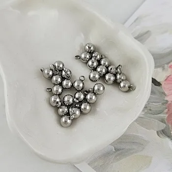 1 шт. Подвеска Шар 7.3х5 мм, нержавеющая сталь (10146) купить с доставкой по России | Интернет-магазин Viva Beads