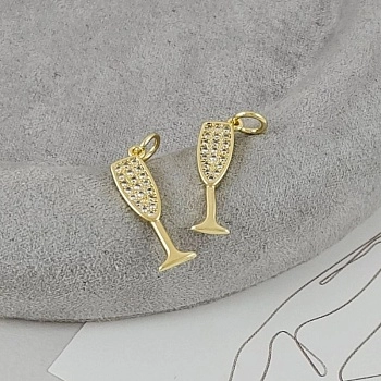 Подвеска Бокал 19x4.8 мм с фианитами, позолота 14К (9138-З) купить с доставкой по России | Интернет-магазин Viva Beads