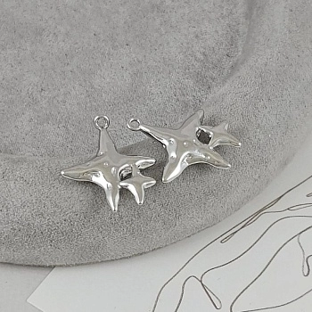 Подвеска Звезды 23х18.6 мм родиевое покрытие (9551-Р) купить с доставкой по России | Интернет-магазин Viva Beads