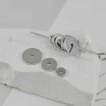 1 шт. Бусина разделитель диск 6 мм родиевое покрытие (9433-6-Р) купить с доставкой по России | Интернет-магазин Viva Beads