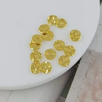 1 шт. Бусина разделитель диск 6х1.1 мм позолота 18К (9902-6-З/18К) купить с доставкой по России | Интернет-магазин Viva Beads