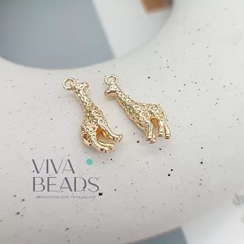Подвеска Жираф 16.8х6.5 мм позолота 14к (7508-З) Подвеска Жираф 16.8х6.5 мм позолота 14к (7508-З)
