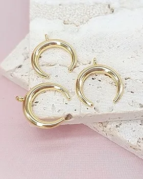 УЦЕНКА Подвеска Лунница 16х14.2 мм позолота (8058-З-УЦ) купить с доставкой по России | Интернет-магазин Viva Beads