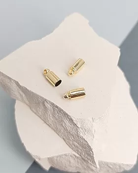 1 шт. Концевик для вклейки 8x3.4 мм внутр. d 3 мм позолота 14к (8219-З) купить в #REGION_P# | Заказать в интернет-магазине Viva Beads

