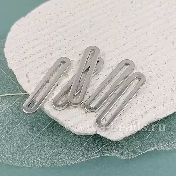 Коннектор Овал 29.5x6.5x1.2 мм род. покр. (6255) купить с доставкой по России | Интернет-магазин Viva Beads