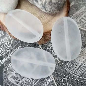 1 шт. Бусина 28 х 21 мм матовая белая пластик (4329) купить в Воронеже | Заказать в интернет-магазине Viva Beads
