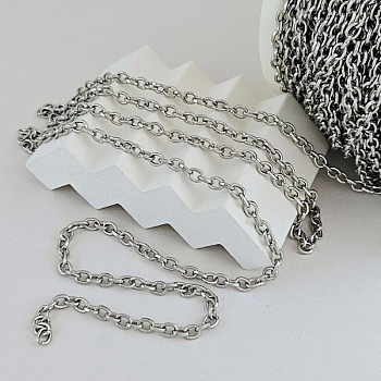 50 см Цепь овальная толщиной 5 мм, цвет платины (9573-П) купить в Воронеже | Заказать в интернет-магазине Viva Beads
