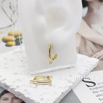 УЦЕНКА Швензы с замком 18х3 мм позолота (5588-З-УЦ) купить в Воронеже | Заказать в интернет-магазине Viva Beads
