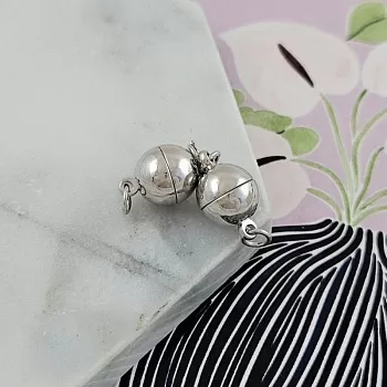 Замок магнитный 10 мм круглый, родиевое покрытие (3737-Р) купить в Воронеже | Заказать в интернет-магазине Viva Beads
