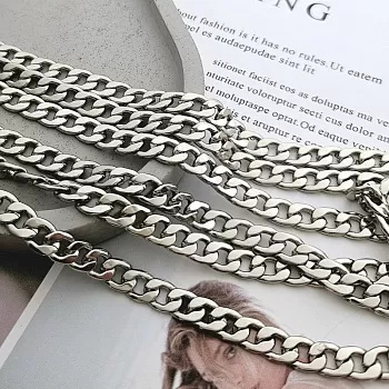 10 см Цепь 7.5 мм / толщина / родиевое покрытие (6273-Р) купить в Воронеже | Заказать в интернет-магазине Viva Beads
