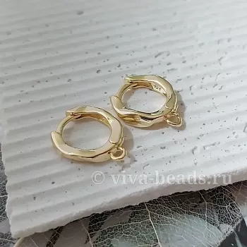 Швензы с замком 16.5х3 мм позолота 14К (6824-З) швензы для серег купить с доставкой по России | Интернет-магазин Viva Beads