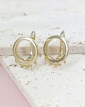 УЦЕНКА Швензы с замком 5 петель 17.7х15.6 мм позолота 14К (8019-З-УЦ) купить в Воронеже | Заказать в интернет-магазине Viva Beads
