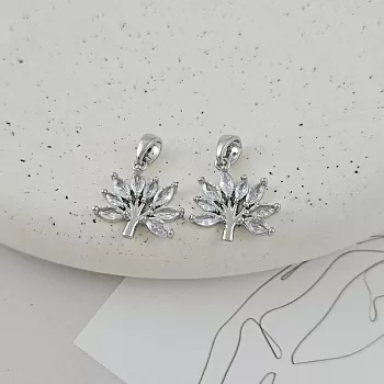 Подвеска Дерево с фианитами 15.5x15 мм родиевое покрытие (9497-Р) купить с доставкой по России | Интернет-магазин Viva Beads