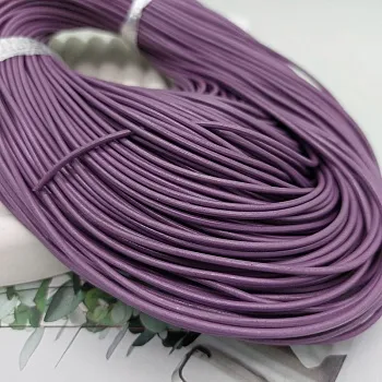 1 метр Шнур кожаный 1,7 мм фиолетовый(746-ФИОЛ) купить | Заказать в интернет-магазине Viva Beads
