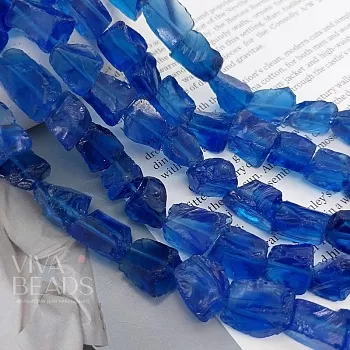 1 шт. "Кварц" синий кусочки 9-13х13-20 мм (5487) купить в Воронеже | Заказать в интернет-магазине Viva Beads
