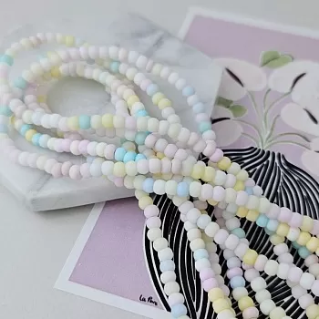 Нить 39 см Бусины рондели ок. 4-4.5х2.3-2.8 мм микс, керамика (9791-МИКС3) купить с доставкой по России | Интернет-магазин Viva Beads