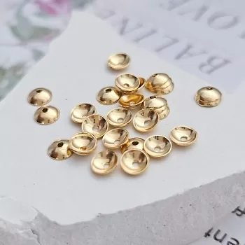 10 шт. Шапочки для бусин 4х1.5 мм цвет золото, нержавеющая сталь (8711) купить с доставкой по России | Заказать в интернет-магазине Viva Beads
