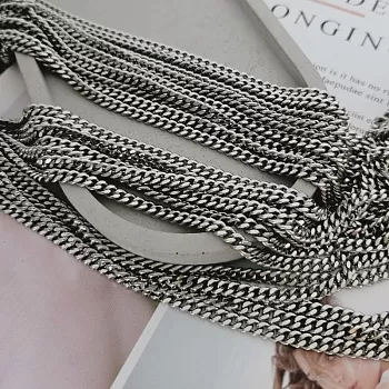 10 см Цепь 4.4 мм / толщина / цвет платина (8801-П) купить в Воронеже | Заказать в интернет-магазине Viva Beads
