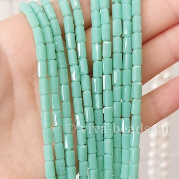 Нить 20 см Бусины трубочки 4х7 мм стекло (6739-МЕНТОЛ) купить с доставкой по России | Интернет-магазин Viva Beads