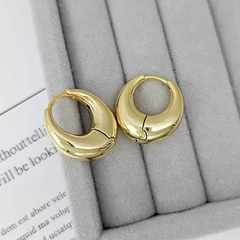 Серьги кольца 20.5х7.8 мм в позолоте 14К (8964-З) купить с доставкой по России | Интернет-магазин Viva Beads