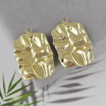 Подвеска мятый металл 35.4х22.6 мм, позолота 14К (9968-З) купить с доставкой по России | Интернет-магазин Viva Beads