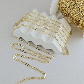 43 см Цепь овальная толщиной 3.6 мм позолота 18К (6975-3-З) купить с доставкой по России | Интернет-магазин Viva Beads