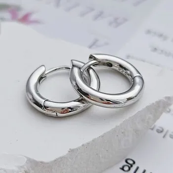 УЦЕНКА Швензы / серьги / конго 16х3 мм родиевое покрытие (6860-Р-УЦ)