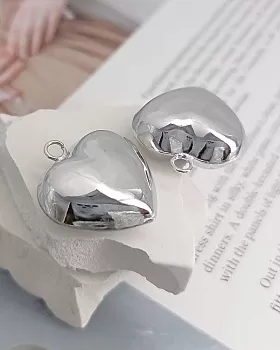 Подвеска Сердце 27x25x12 мм родиевое покрытие (8449-25-Р) купить с доставкой по России | Интернет-магазин Viva Beads