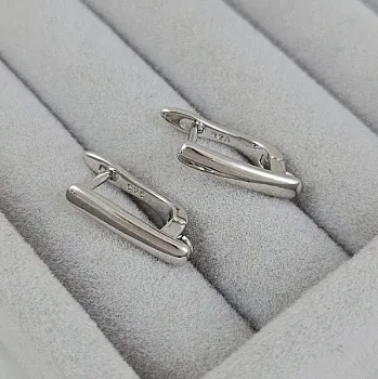 Швензы с английским замком базовые 16х3 мм родиевое покрытие (5382-Р) швензы для серег купить с доставкой по России | Интернет-магазин Viva Beads