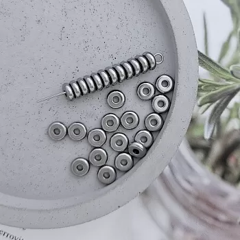 10 шт. Бусина разделитель диск 6x2 мм нержавеющая сталь (8882-6) купить с доставкой по России | Интернет-магазин Viva Beads