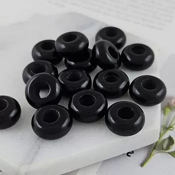 УЦЕНКА 1 шт. Бусина подвеска бублик 14x7-8 мм черный агат (5216-БП-УЦ) для бижутерии купить с доставкой по России | Интернет‑магазин Viva Beads