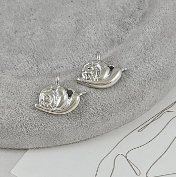 Подвеска Улитка 11.6х15.4 мм, родиевое покрытие (9541-Р) купить с доставкой по России | Интернет-магазин Viva Beads