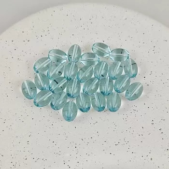 10 шт. Бусина овальная ок. 8х11 мм голубой, хрустальное стекло (9466-ГОЛ) купить в Воронеже | Заказать в интернет-магазине Viva Beads
