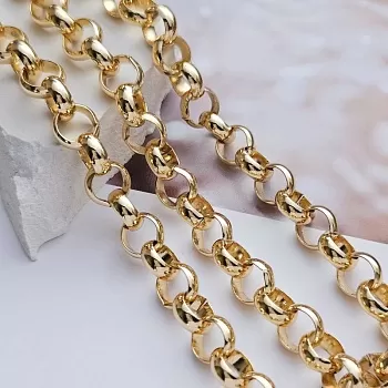 10 см Цепь роло 8 мм / толщина / позолота (8525-З) купить с доставкой по России | Интернет-магазин Viva Beads