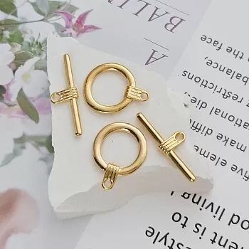 Тоггл замок 15 мм (кольцо) позолота 18к (4303) замок для украшений купить с доставкой по России | Интернет-магазин Viva Beads