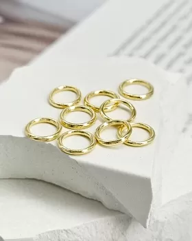 1 шт. Колечки неразъемные 8х1.1 мм позолота (8330-З) соединительные колечки и кольца-коннекторы купить с доставкой по России | Интернет-магазин Viva Beads