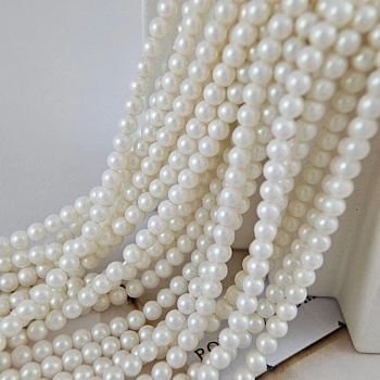 Нить 19 см Жемчуг Майорка 4 мм кремовый с матовым эффектом (9081-КРЕМ-4) купить с доставкой по России | Интернет-магазин Viva Beads