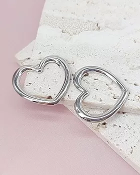 Подвеска коннектор Сердце 26x23.3х2.3 мм родиевое покр. (8063-Р) купить с доставкой по России | Интернет-магазин Viva Beads