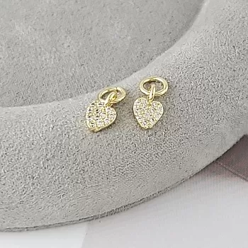 Подвеска Сердце мини с фианитами 8х5.2 мм позолота 14К (9316-З) Подвеска Сердце мини с фианитами 8х5.2 мм позолота 14К (9316-З)