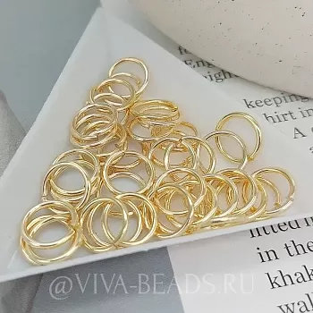 1 шт. Колечки соединительные 10х1.1-1.2 мм позолота (4307-З) соединительные колечки и кольца-коннекторы купить с доставкой по России | Интернет-магазин Viva Beads