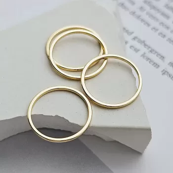 Кольцо коннектор 16 мм позолота 14К (7332-16-З) соединительные колечки и кольца-коннекторы купить с доставкой по России | Интернет-магазин Viva Beads