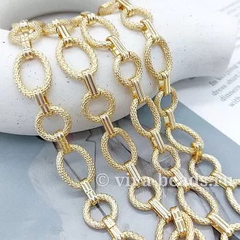 10 см Цепь 12.6 мм /толщина/ позолота (7392-З) купить в Воронеже | Заказать в интернет-магазине Viva Beads
