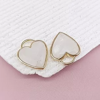 Подвеска Сердце 22.7х19.7 мм горный хрусталь, позолота 14к (7726-ЗХР) купить в Воронеже | Заказать в интернет-магазине Viva Beads
