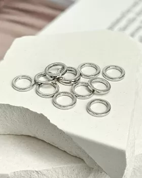 1 шт. Колечки неразъемные 6 мм родиевое покр. (8331-Р) соединительные колечки и кольца-коннекторы купить с доставкой по России | Интернет-магазин Viva Beads