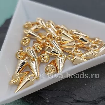 УЦЕНКА Подвеска Шип 10х5 мм позолота 18К (6605-10-З-УЦ) УЦЕНКА Подвеска Шип 10х5 мм позолота 18К (6605-10-З-УЦ)