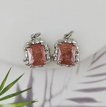 УЦЕНКА Подвеска 16.3х13.5 мм с кристаллом кракле, терракотовый, родиевое покрытие (6809-ТЕРР-УЦ) купить с доставкой по России | Интернет-магазин Viva Beads