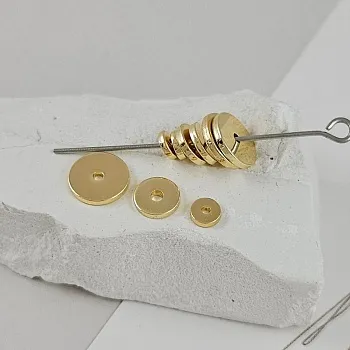 1 шт. Бусина разделитель диск 8 мм позолота 14К (9433-8-З) купить с доставкой по России | Интернет-магазин Viva Beads