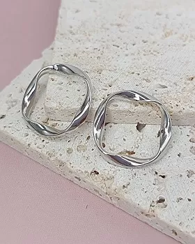 Кольцо коннектор 21 мм родиевое покр. (8156-21-Р)