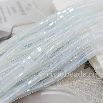 Нить 20 см Бусины трубочки 4х7 мм стекло (6739-ОПАЛ) купить с доставкой по России | Интернет-магазин Viva Beads